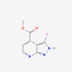 molecular formula C8H6IN3O2 B8230256 methyl 3-iodo-1H-pyrazolo[3,4-b]pyridine-4-carboxylate CAS No. 1638769-01-3