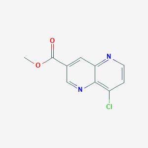 molecular formula C10H7ClN2O2 B8230286 Methyl 8-chloro-1,5-naphthyridine-3-carboxylate 