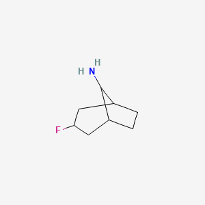 molecular formula C8H14FN B8230287 3-Fluorobicyclo[3.2.1]octan-8-amine 