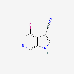molecular formula C8H4FN3 B8230291 4-fluoro-1H-pyrrolo[2,3-c]pyridine-3-carbonitrile 