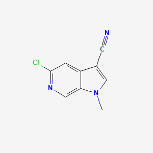 molecular formula C9H6ClN3 B8230297 5-chloro-1-methyl-1H-pyrrolo[2,3-c]pyridine-3-carbonitrile 