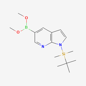 Boronic acid, [1-[(1,1-dimethylethyl)dimethylsilyl]-1H-pyrrolo[2,3-b]pyridin-5-yl]-, dimethyl ester (9CI)