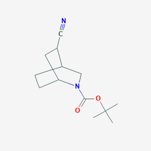 molecular formula C13H20N2O2 B8230322 Tert-butyl5-cyano-2-azabicyclo[2.2.2]octane-2-carboxylate 