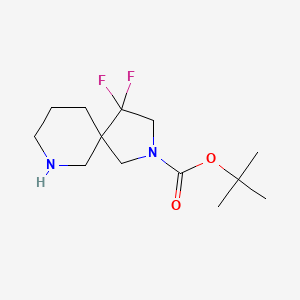 molecular formula C13H22F2N2O2 B8230333 tert-Butyl 4,4-difluoro-2,7-diazaspiro[4.5]decane-2-carboxylate 