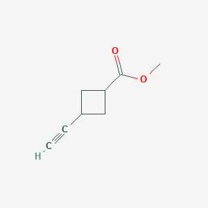 molecular formula C8H10O2 B8230338 Methyl 3-ethynylcyclobutane-1-carboxylate 