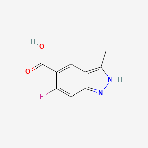molecular formula C9H7FN2O2 B8230352 6-fluoro-3-methyl-1H-indazole-5-carboxylic acid 