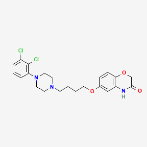 molecular formula C22H25Cl2N3O3 B8230428 6-(4-(4-(2,3-Dichlorophenyl)-piperazin-1-yl)-butoxy)-2H-benzo(b)(1,4)oxazin-3(4H)-one CAS No. 2036070-48-9