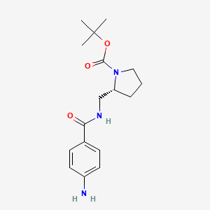 molecular formula C17H25N3O3 B8230479 tert-butyl (2R)-2-[[(4-aminobenzoyl)amino]methyl]pyrrolidine-1-carboxylate 