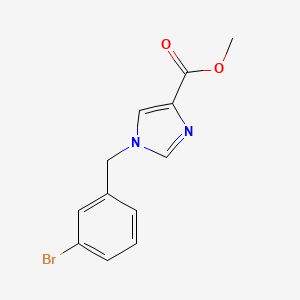 molecular formula C12H11BrN2O2 B8230485 Methyl 1-[(3-bromophenyl)methyl]imidazole-4-carboxylate 