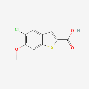 molecular formula C10H7ClO3S B8230500 5-Chloro-6-methoxy-1-benzothiophene-2-carboxylic acid 