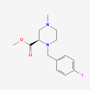 molecular formula C14H19IN2O2 B8230518 methyl (2R)-1-[(4-iodophenyl)methyl]-4-methylpiperazine-2-carboxylate 