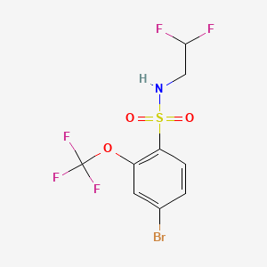 molecular formula C9H7BrF5NO3S B8230539 4-Bromo-N-(2,2-difluoroethyl)-2-(trifluoromethoxy)benzenesulfonamide 