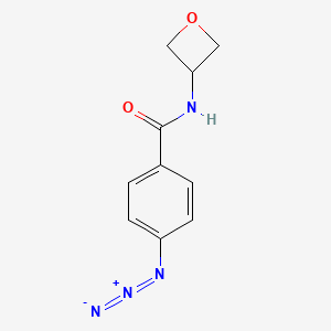 molecular formula C10H10N4O2 B8230554 4-Azido-N-(oxetan-3-yl)benzamide 