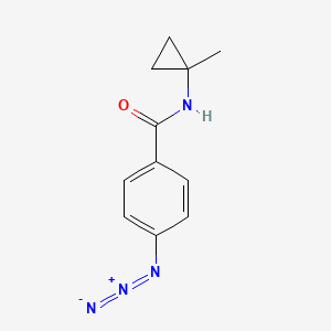 molecular formula C11H12N4O B8230573 4-Azido-N-(1-methylcyclopropyl)benzamide 