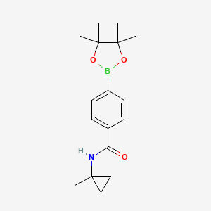 molecular formula C17H24BNO3 B8230588 N-(1-Methylcyclopropyl)-4-(4,4,5,5-tetramethyl-1,3,2-dioxaborolan-2-yl)benzamide 