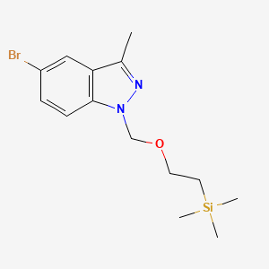 molecular formula C14H21BrN2OSi B8230637 5-bromo-3-methyl-N-(2-trimethylsilanylethoxymethyl)indazole 