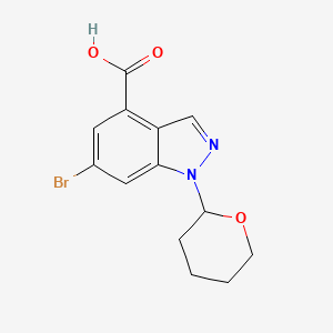 6-Bromo-1-tetrahydropyran-2-yl-indazole-4-carboxylic acid