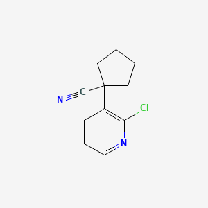 molecular formula C11H11ClN2 B8230676 1-(2-Chloropyridin-3-yl)cyclopentanecarbonitrile 