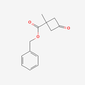 molecular formula C13H14O3 B8230682 Benzyl 1-methyl-3-oxocyclobutane-1-carboxylate 