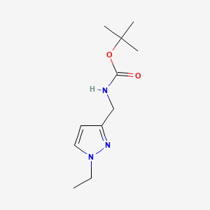 molecular formula C11H19N3O2 B8230694 tert-butyl N-[(1-ethylpyrazol-3-yl)methyl]carbamate 