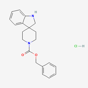 molecular formula C20H23ClN2O2 B8230703 Benzyl spiro[1,2-dihydroindole-3,4'-piperidine]-1'-carboxylate;hydrochloride 