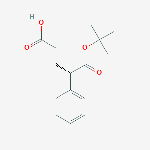 molecular formula C15H20O4 B8230782 (S)-4-(tert-butoxycarbonyl)-4-phenylbutanoic acid 