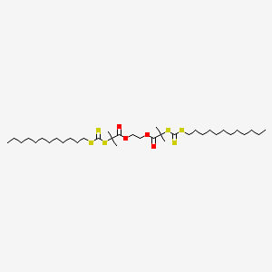 molecular formula C36H66O4S6 B8230801 2-(2-Dodecylsulfanylcarbothioylsulfanyl-2-methylpropanoyl)oxyethyl 2-dodecylsulfanylcarbothioylsulfanyl-2-methylpropanoate CAS No. 946617-97-6