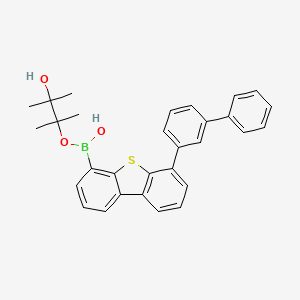 molecular formula C30H29BO3S B8230821 6-(1,1'-Biphenyl-3-yl)dibenzothiophene-4-boronic acid pinacol ester 