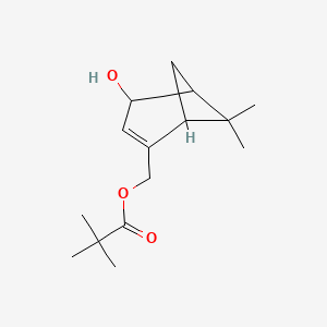 molecular formula C15H24O3 B8230831 Pivalic acid (4-hydroxy-6,6-dimethylbicyclo[3.1.1]hept-2-en-2-ylmethyl) ester 