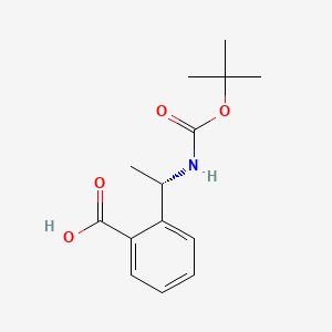 molecular formula C14H19NO4 B8230872 2-[(1S)-1-[(2-methylpropan-2-yl)oxycarbonylamino]ethyl]benzoic acid 