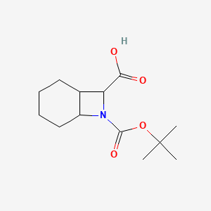 molecular formula C13H21NO4 B8230883 7-[(2-Methylpropan-2-yl)oxycarbonyl]-7-azabicyclo[4.2.0]octane-8-carboxylic acid 