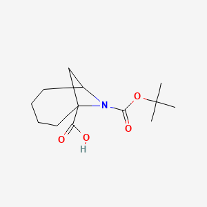 molecular formula C13H21NO4 B8230887 7-[(Tert-butoxy)carbonyl]-7-azabicyclo[4.1.1]octane-1-carboxylic acid 