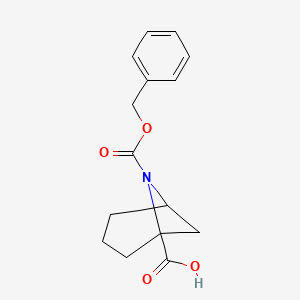 molecular formula C15H17NO4 B8230893 6-[(Benzyloxy)carbonyl]-6-azabicyclo[3.1.1]heptane-1-carboxylic acid 