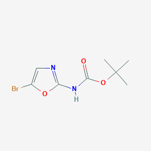 molecular formula C8H11BrN2O3 B8230896 Tert-butyl 5-bromooxazol-2-ylcarbamate 