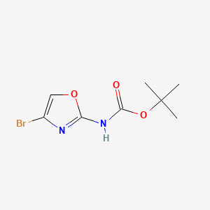 molecular formula C8H11BrN2O3 B8230903 tert-butyl N-(4-bromo-1,3-oxazol-2-yl)carbamate 
