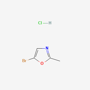 molecular formula C4H5BrClNO B8230937 5-Bromo-2-methyl-1,3-oxazole;hydrochloride 