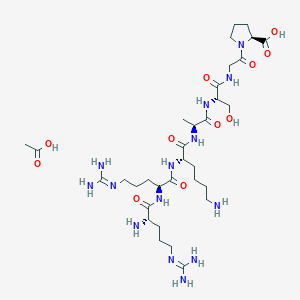 molecular formula C33H62N14O11 B8230952 H1-7 Acetate 