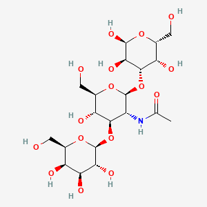 N-[(2S,3R,4R,5S,6R)-5-hydroxy-6-(hydroxymethyl)-2-[(2S,3R,4S,5S,6R)-2,3,5-trihydroxy-6-(hydroxymethyl)oxan-4-yl]oxy-4-[(2R,3R,4S,5R,6R)-3,4,5-trihydroxy-6-(hydroxymethyl)oxan-2-yl]oxyoxan-3-yl]acetamide