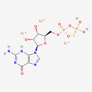 molecular formula C10H12Li3N5O10P2S B8231105 CID 46216777 