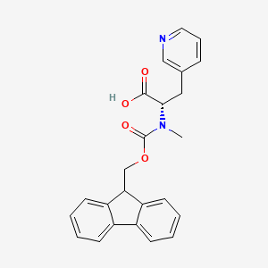 molecular formula C24H22N2O4 B8231129 (2S)-2-({[(9H-fluoren-9-yl)methoxy]carbonyl}(methyl)amino)-3-(pyridin-3-yl)propanoic acid 