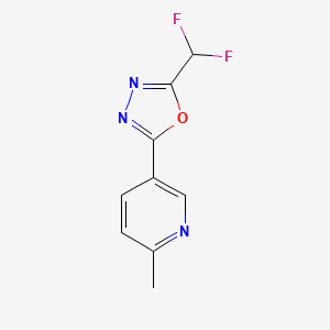 5-[5-(Difluoromethyl)-1,3,4-oxadiazol-2-yl]-2-methylpyridine