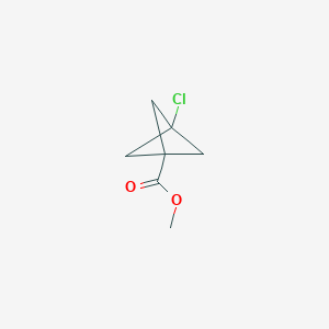 molecular formula C7H9ClO2 B8231201 Methyl 3-chlorobicyclo[1.1.1]pentane-1-carboxylate CAS No. 156329-71-4