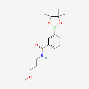 molecular formula C17H26BNO4 B8231230 N-(3-Methoxypropyl)-3-(4,4,5,5-tetramethyl-1,3,2-dioxaborolan-2-yl)benzamide 