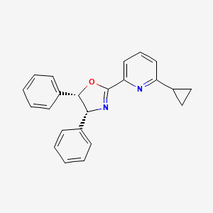 molecular formula C23H20N2O B8231251 (4R,5S)-2-(6-Cyclopropylpyridin-2-yl)-4,5-diphenyl-4,5-dihydrooxazole 