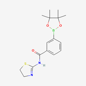 molecular formula C16H21BN2O3S B8231277 N-(4,5-Dihydrothiazol-2-yl)-3-(4,4,5,5-tetramethyl-1,3,2-dioxaborolan-2-yl)benzamide 