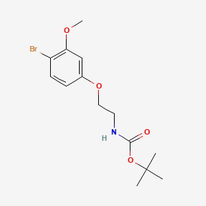 molecular formula C14H20BrNO4 B8231295 tert-Butyl (2-(4-bromo-3-methoxyphenoxy)ethyl)carbamate 