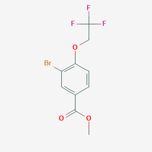 molecular formula C10H8BrF3O3 B8231302 Methyl 3-Bromo-4-(2,2,2-trifluoroethoxy)benzoate CAS No. 200956-57-6