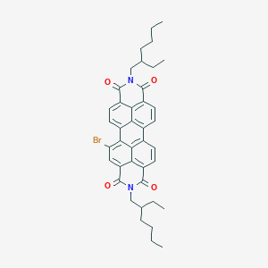 molecular formula C40H41BrN2O4 B8231308 11-bromo-7,18-bis(2-ethylhexyl)-7,18-diazaheptacyclo[14.6.2.22,5.03,12.04,9.013,23.020,24]hexacosa-1(23),2,4,9,11,13,15,20(24),21,25-decaene-6,8,17,19-tetrone 