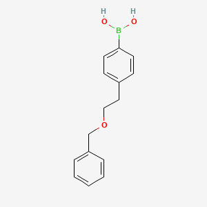 molecular formula C15H17BO3 B8231339 Boronic acid, [4-[2-(phenylmethoxy)ethyl]phenyl]- CAS No. 170991-45-4