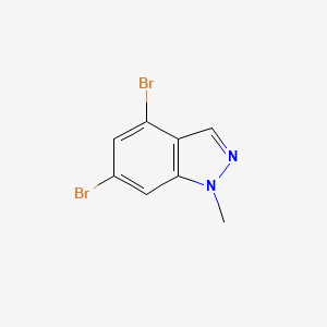 molecular formula C8H6Br2N2 B8231363 4,6-Dibromo-1-methylindazole 